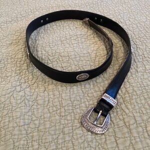 Men’s Western Style Black Leather Belt 38